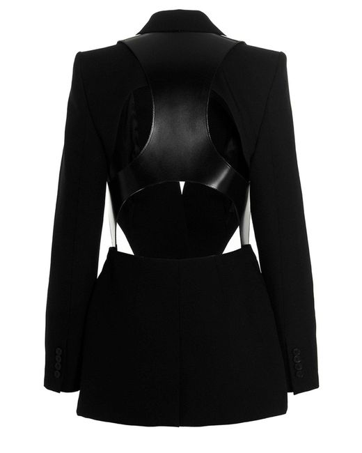 McQueen Black Single-breasted Slashed Blazer