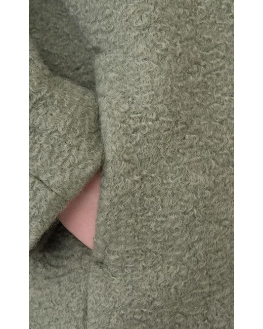 Emporio Armani Double-breasted Celadon Green Coat
