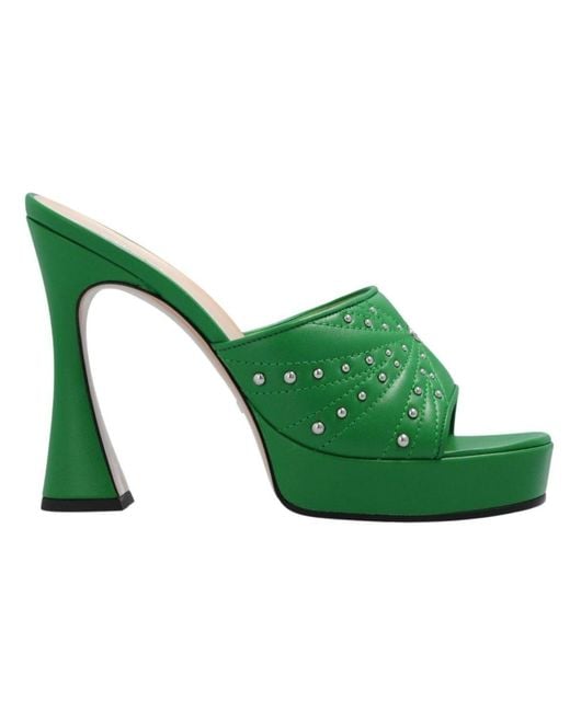 Gucci Green Charlotte Sandal: Sp. Platform Sandals For Ss23