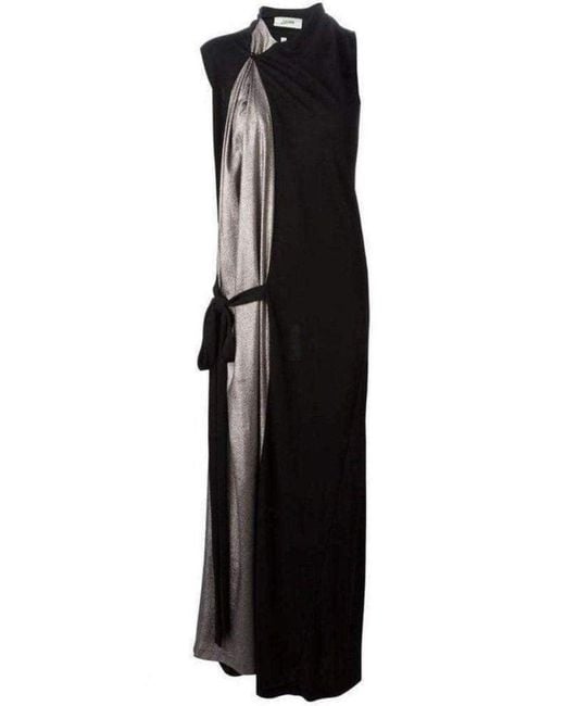 Jean Paul Gaultier Black Metallic Maxi Dress