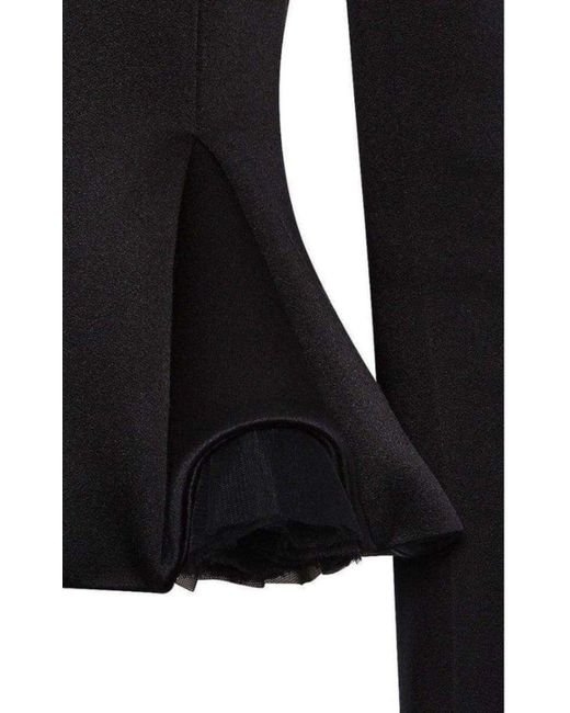 Christopher Kane Black Fitted Jacket With Godets