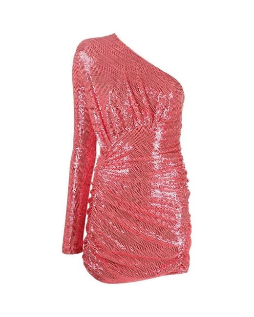 Alexandre Vauthier Red Sequin-embellished Mini Dress