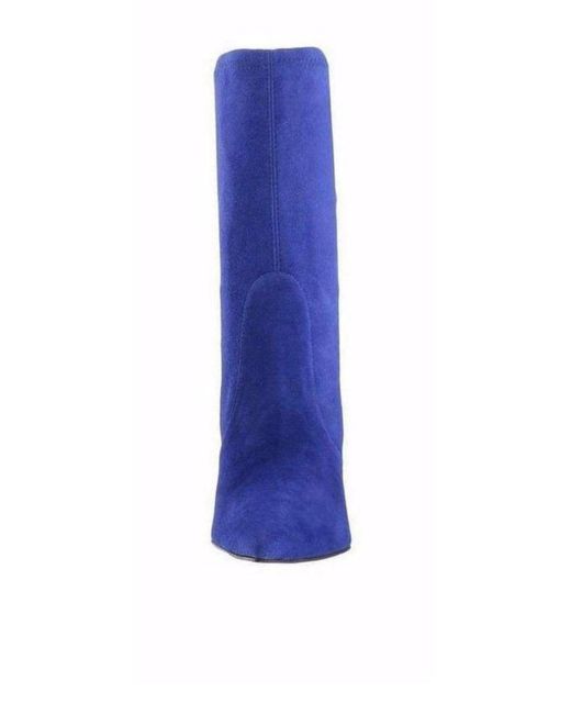 Stuart Weitzman Blue Rapture 75 Suede Sock Bootie