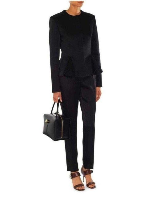 Christopher Kane Black Fitted Jacket With Godets