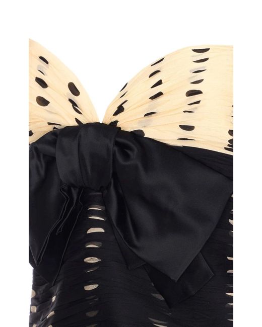 Valentino Black Plusdepois Print Chiffon Top