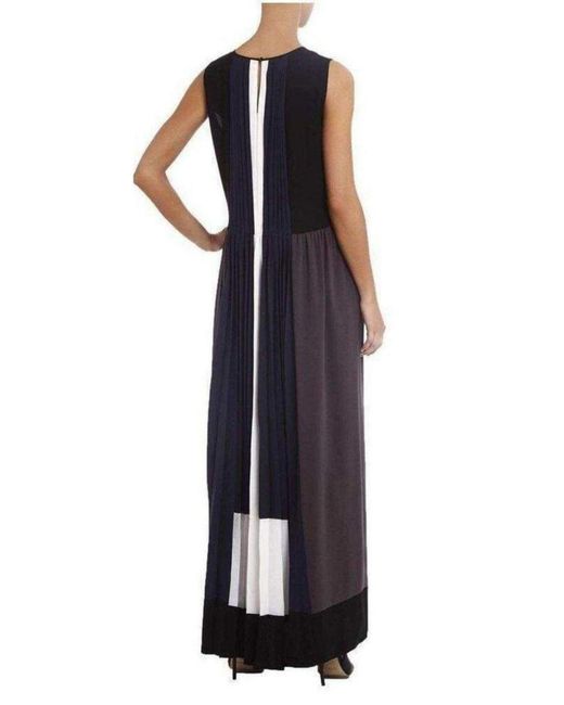 BCBGMAXAZRIA Black Izabela Color-blocking Gown