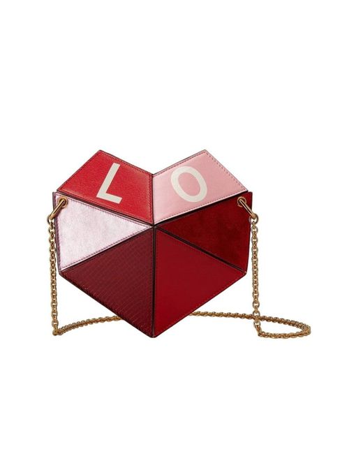 Gucci Red Valentine's Day Multicolor Small Heart Bag