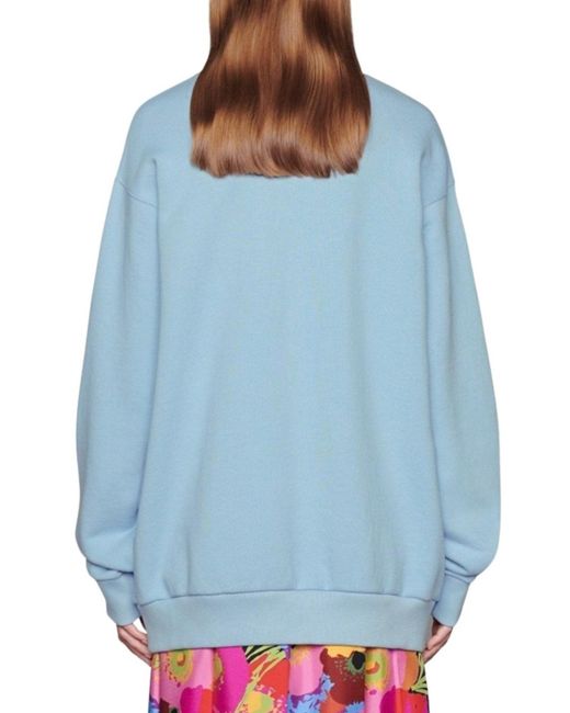 Gucci Blue Ken Scott Print Cotton Crewneck Sweatshirt