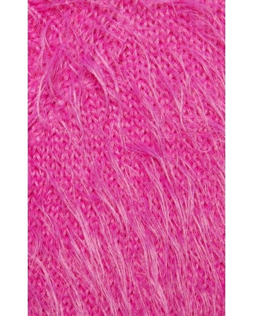 Gucci Pink Brushed Wool Cardigan