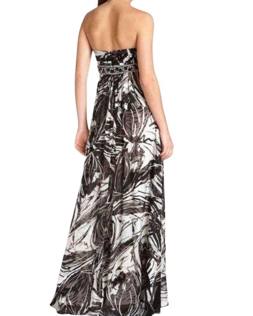 BCBGMAXAZRIA Multicolor Rhinestone Embellished Full Length Gown