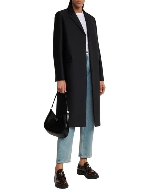 Prada Brown Logo Leather Loafers