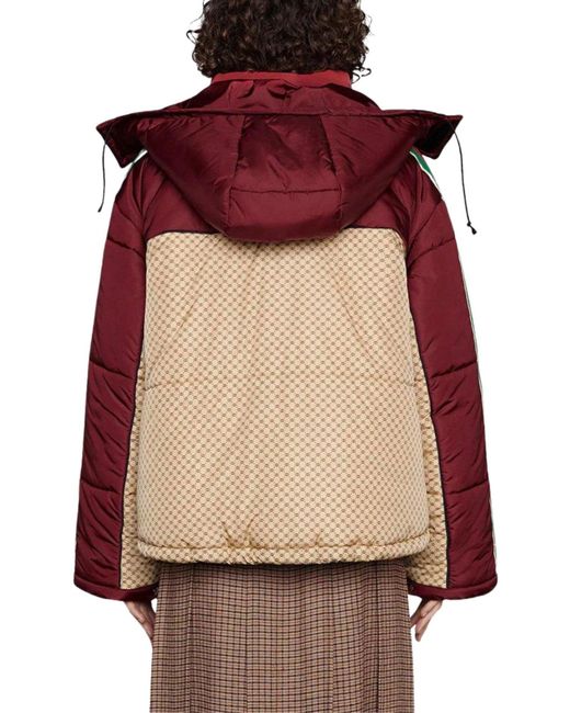 Gucci Red Down-feather Reversible Coat