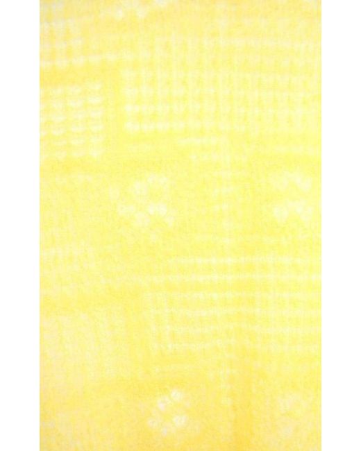 Nina Ricci Yellow Silk Sheer Fine Knit T-shirt