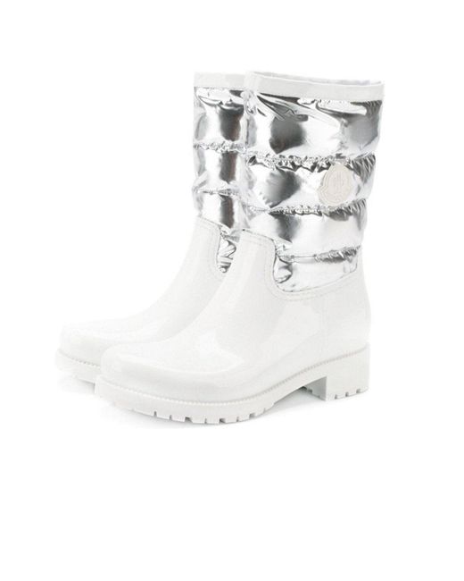 Moncler White Gisele Rain Boots It 41
