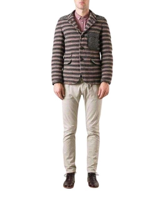 Junya Watanabe Gray Duvetica Padded Multi Colored Button Up Jacket M for men