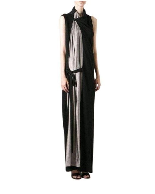 Jean Paul Gaultier Black Metallic Maxi Dress