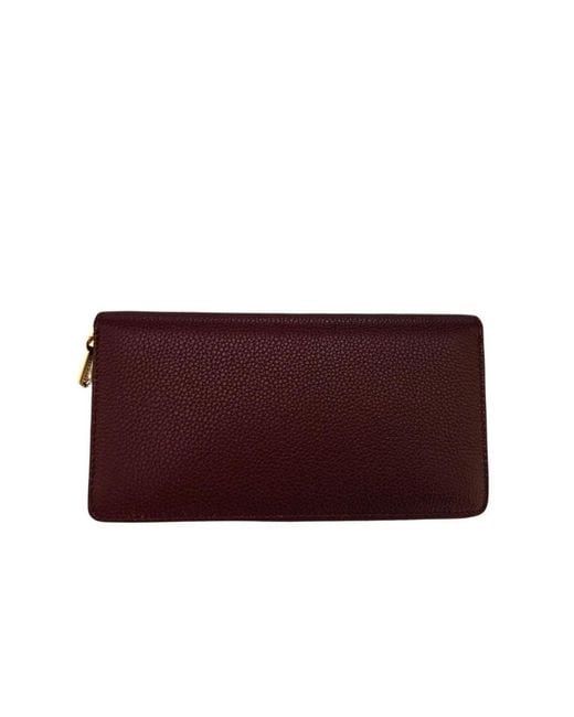 Gucci Red Zumi Burgundy Zip Around Wallet