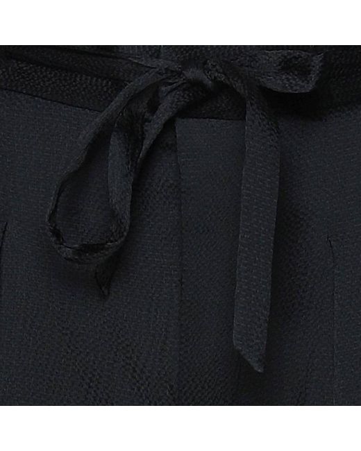 Roland Mouret Black Pleated Silk Pants