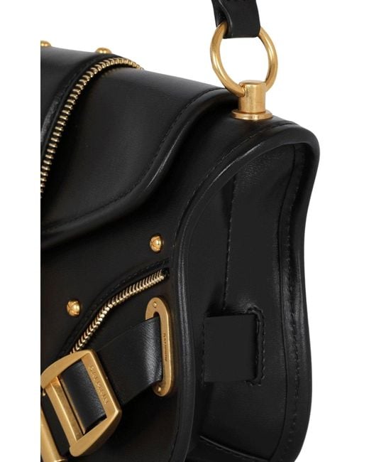 Balmain Black Blaze Leather Shoulder Bag