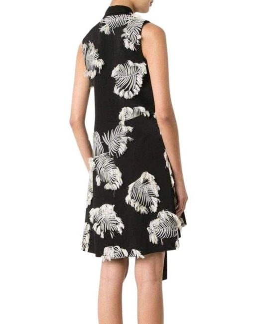 Chloé Black Palm Jacquard Dress