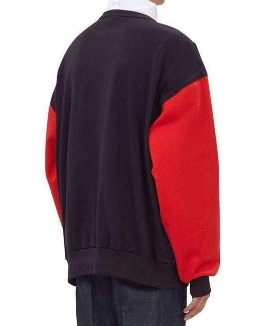Dries Van Noten Red Fox Brothers Quilted Cotton Sweatshirt for men