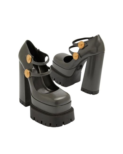 Versace Black Medusa Aevitas Platform Mary Janes Pump