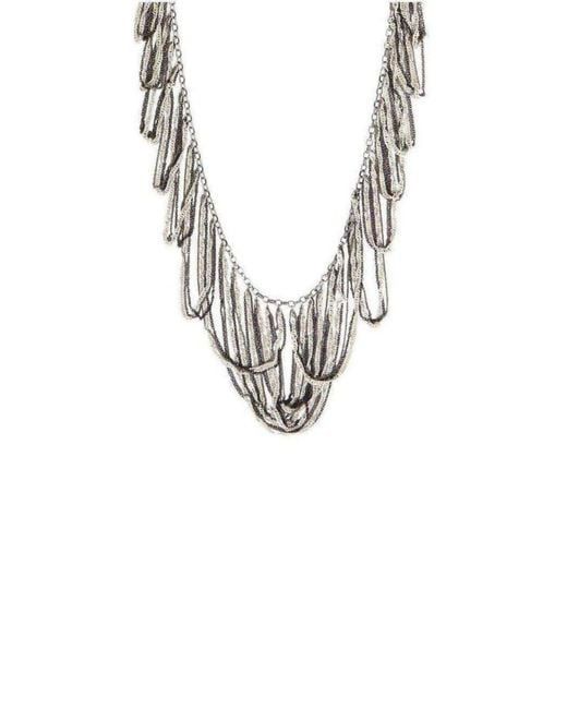 BCBGMAXAZRIA Metallic Looped Chained Necklace