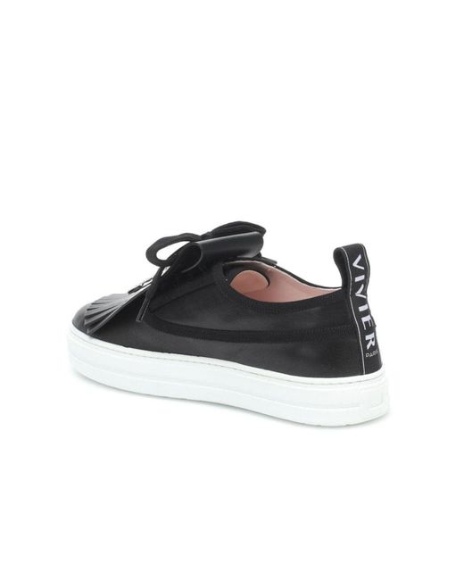 Roger Vivier Black Call Me Vivier Leather Sneakers