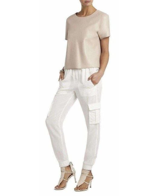 BCBGMAXAZRIA White Charlotte Macrame Sandals