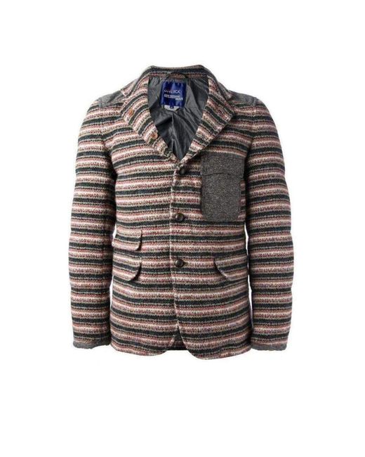 Junya Watanabe Gray Duvetica Padded Multi Colored Button Up Jacket M for men