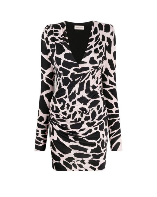 Alexandre Vauthier Black Giraffe Print Mini Dress