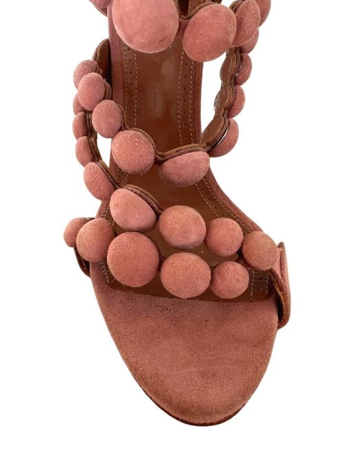 Alaïa Brown Bombe Suede High Heel Sandals