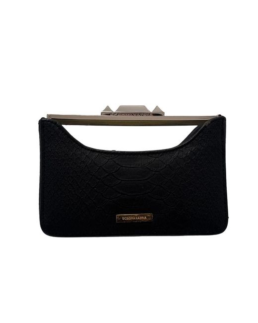 BCBGMAXAZRIA Black Shell Transparent Frame Clutch