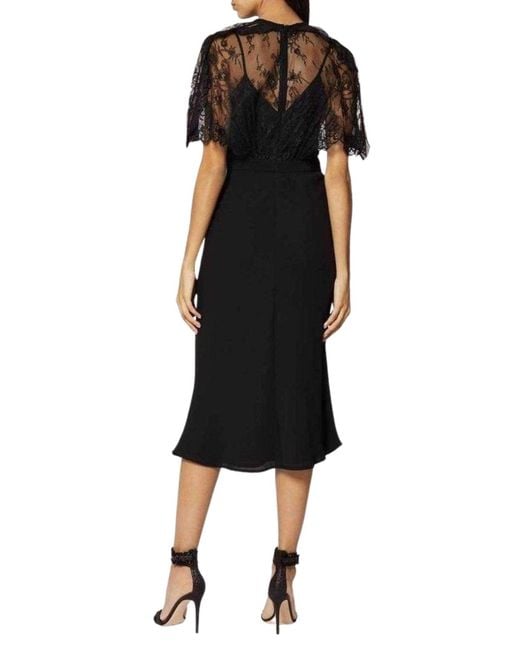 Self-Portrait Black Mason Cape Overlay Dress
