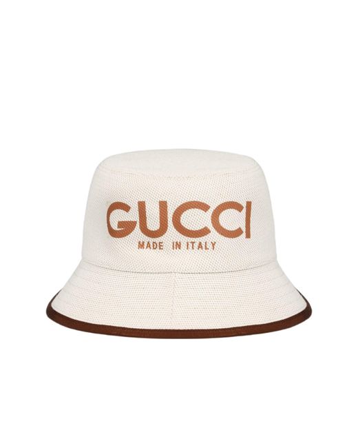 Gucci Natural Arnaud Bob Reversible Bucket Hat