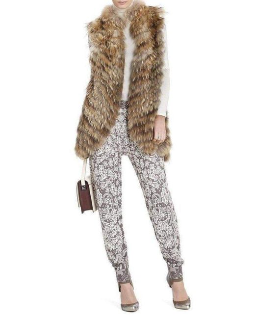 BCBGMAXAZRIA Natural Alder Relief Jacquard Lace Silk Blend Sweat Pant