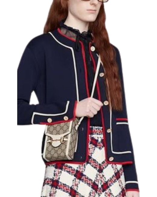 Gucci White Horsebit 1955 Mini Bag