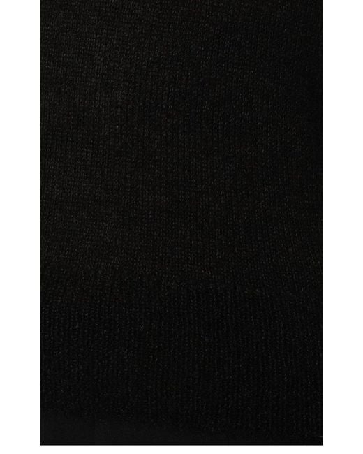 Gucci Black Feather Cuff Crew Sweater