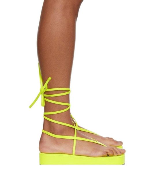 AMINA MUADDI Yellow Jamie Platform Sandals