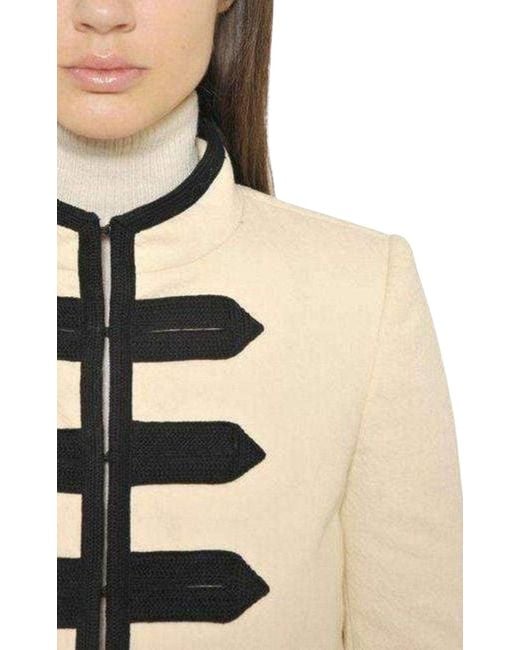 Philosophy Di Lorenzo Serafini White Natural Gabardine Military Jacket