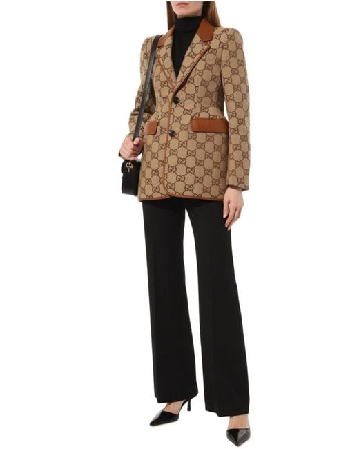 Gucci Brown The Hacker Project Maxi GG Hourglass Jacket