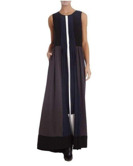 BCBGMAXAZRIA Black Izabela Color-blocking Gown