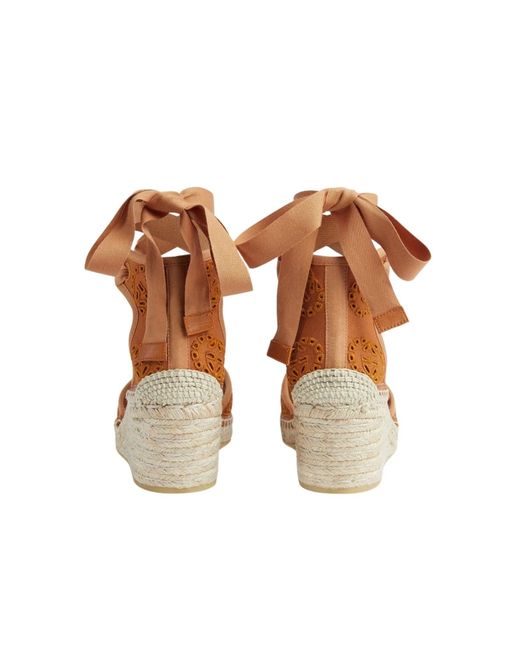 Gucci Interlocking G Platform Espadrilles Brown Canvas