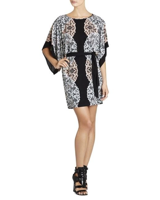 BCBGMAXAZRIA Black Combo Kimono Dress