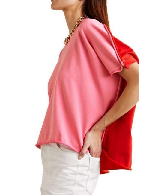 Bottega Veneta Pink Two-tone Jersey T-shirt