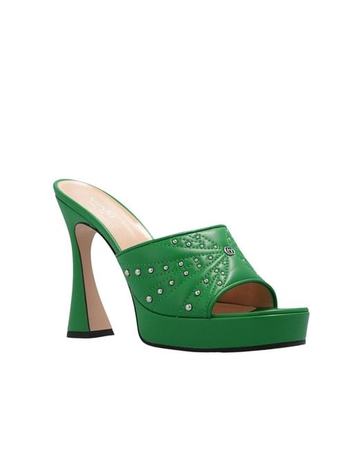 Gucci Green Charlotte Sandal: Sp. Platform Sandals For Ss23
