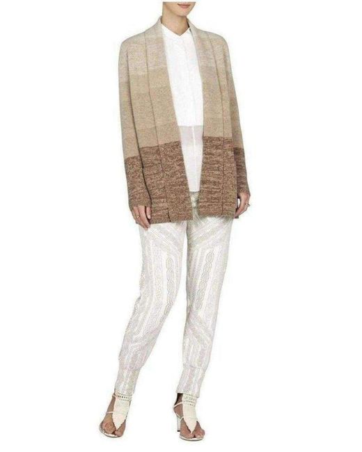 BCBGMAXAZRIA Natural Cashmere Ginata Ombre Shawl Collar Cashmere Blend