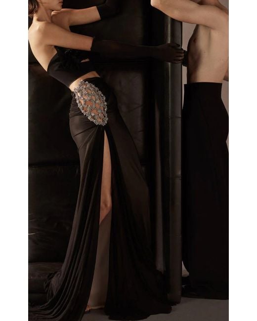 Maticevski Rapturous Asymmetric Gown In Black