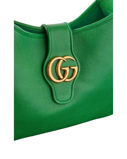 Gucci Aphrodite Green Leather Hobo Shoulder Bag