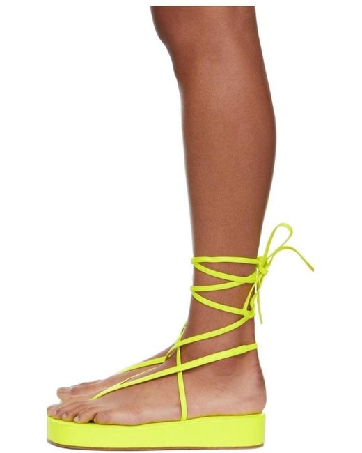 AMINA MUADDI Yellow Jamie Platform Sandals